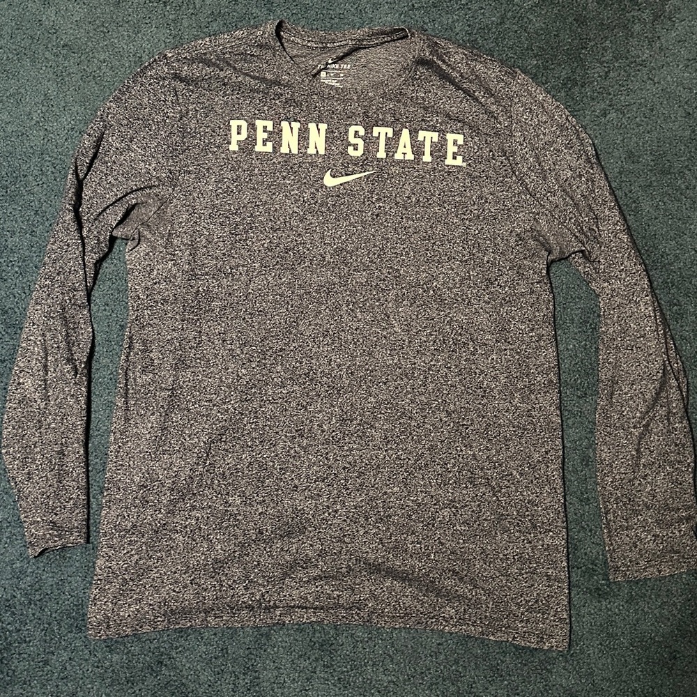 Nike  Penn State Gray Long Sleeve Tee